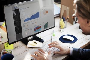 person look at data